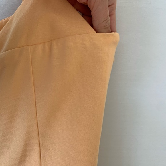 h:ours Val Dress in Peach Lace-up Front Large - Picture 6 of 8